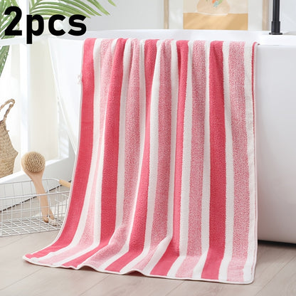 1/2 pack of 68.58 x 137.16 cm microfiber bath towel set. Ultra soft, highly absorbent, lightweight, and quick drying. Perfect for body, sport, yoga, spa, and fitness.