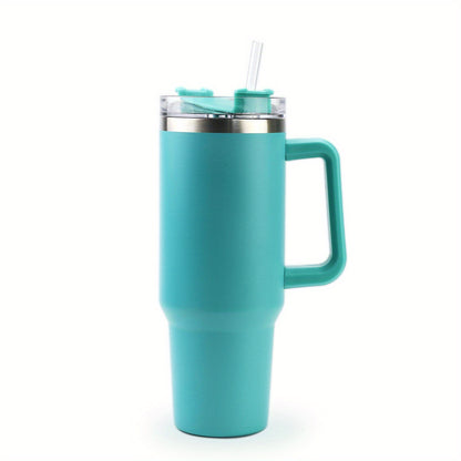 40 Oz Tumbler with Handle and Straw Lid, Double-layer Stainless Steel Vacuum Cup