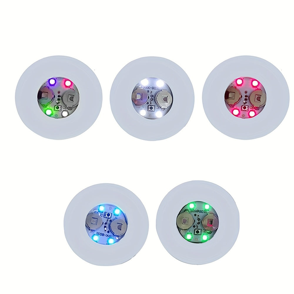 LED Coaster Stickers in sets of 1, 5, or 10 to decorate drinking glass cups, wine bottles, and liquor bottles for party lighting.