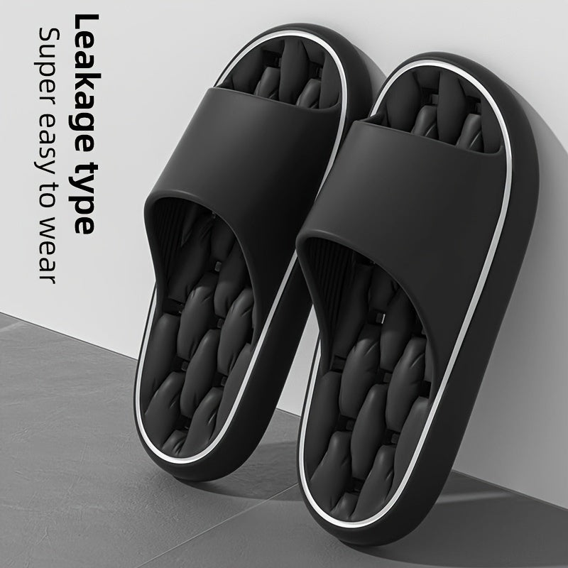 Men's EVA Leakproof Slippers, Round Toe, Casual Solid Color for Spring/Summer/Fall, Universal Wear.