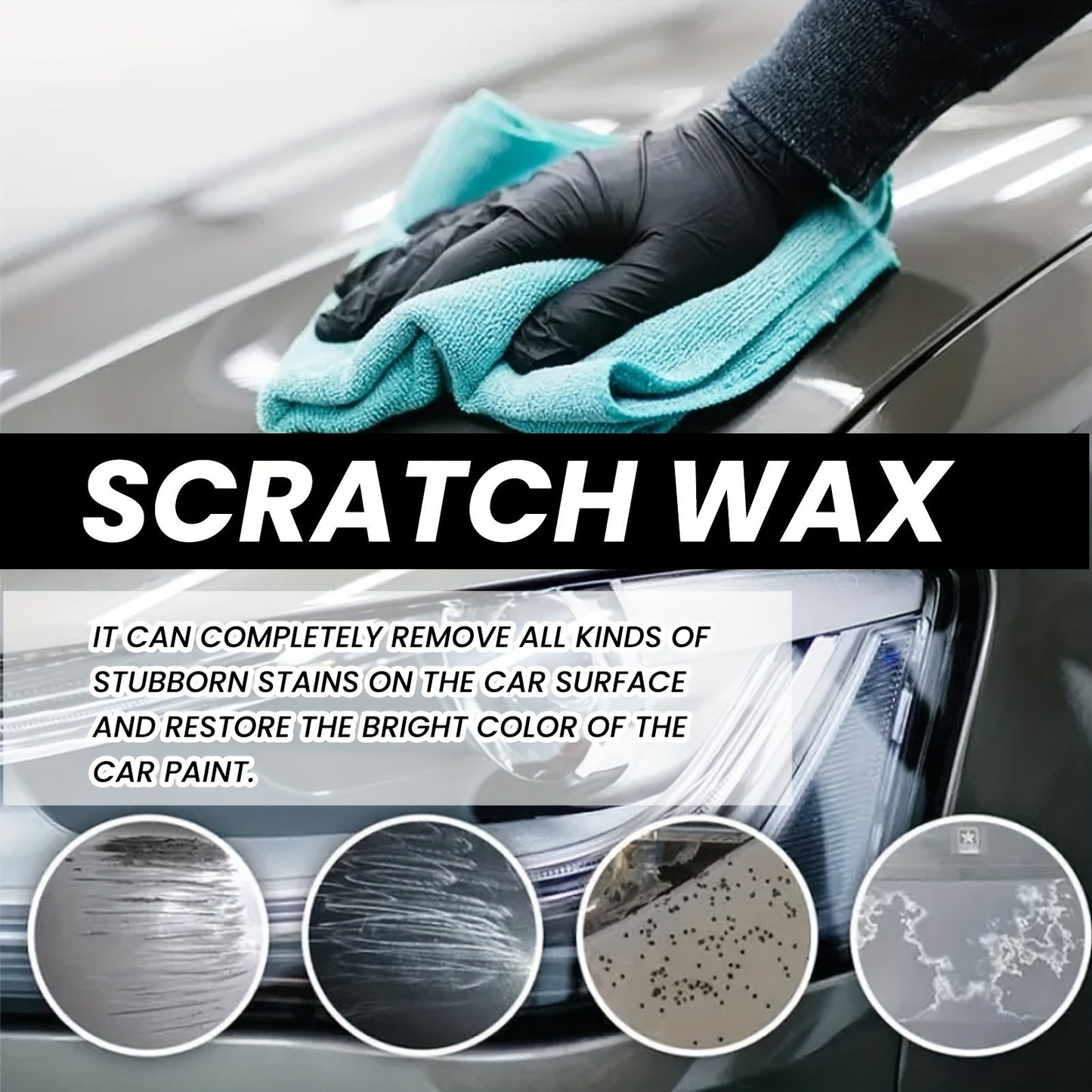 Our 1-piece Scratch Repair Wax is perfect for restoring car and metal surfaces. With a low odor, citric acid formula, it also works as a home cleaning metal polisher. Use it to detail your car and remove auto body scratches.