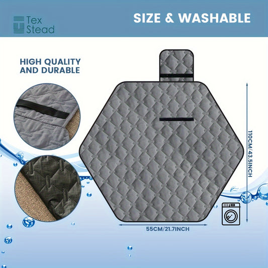 Waterproof pet pee pad available in 1pc, perfect for small pets. Reusable and machine washable with non-slip features. Made from polyester fiber, suitable for dogs, cats, rabbits, and