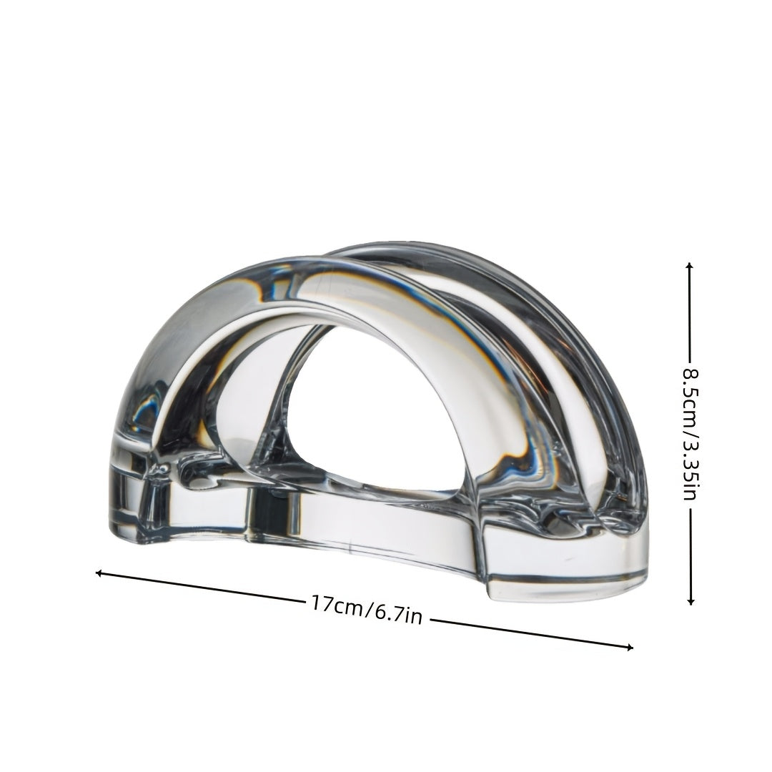 Acrylic Napkin Holder with Modern Upright Design, adds a touch of Elegance to your Dining & Coffee Tables. Perfect for Kitchen Decor and a must-have for Restaurants, Hotels, and Cafes.