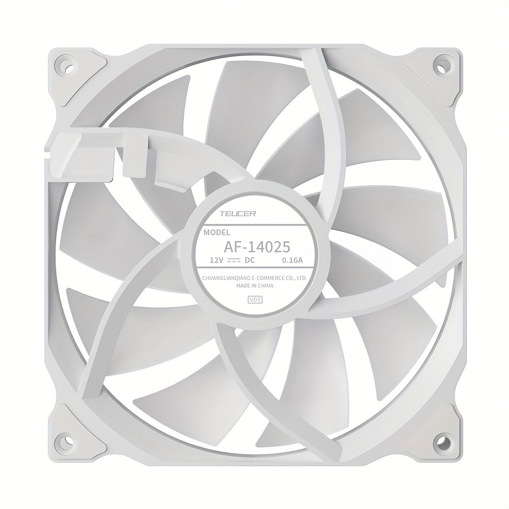 TEUCER 14cm/5.51in PWM fan for PC case cooling with 4-pin connection.