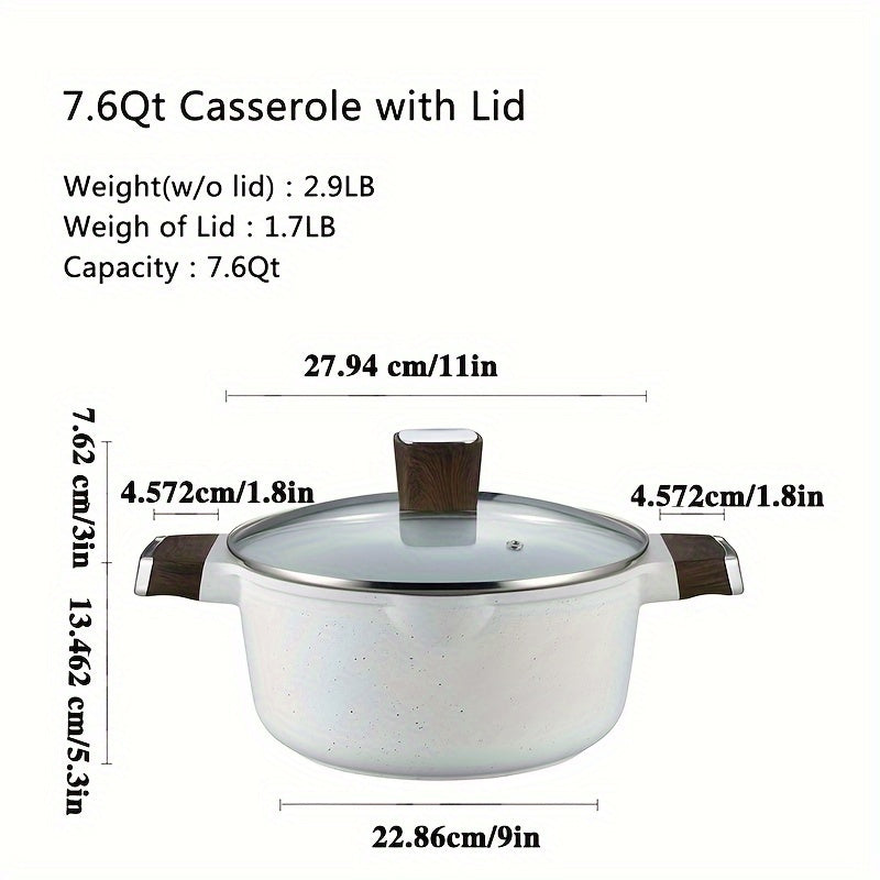 A set of 13 pieces of cast iron cookware featuring non-stick, coating-free, thickened pots and pans, perfect for cooking noodles, stews, and more on the stove.