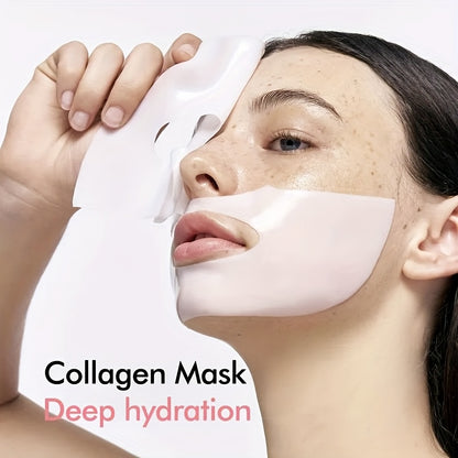 10 Biocollagen Hydrating Facial Masks with Collagen, Hyaluronic Acid, and Niacinamide for Firming and Moisturizing Skin