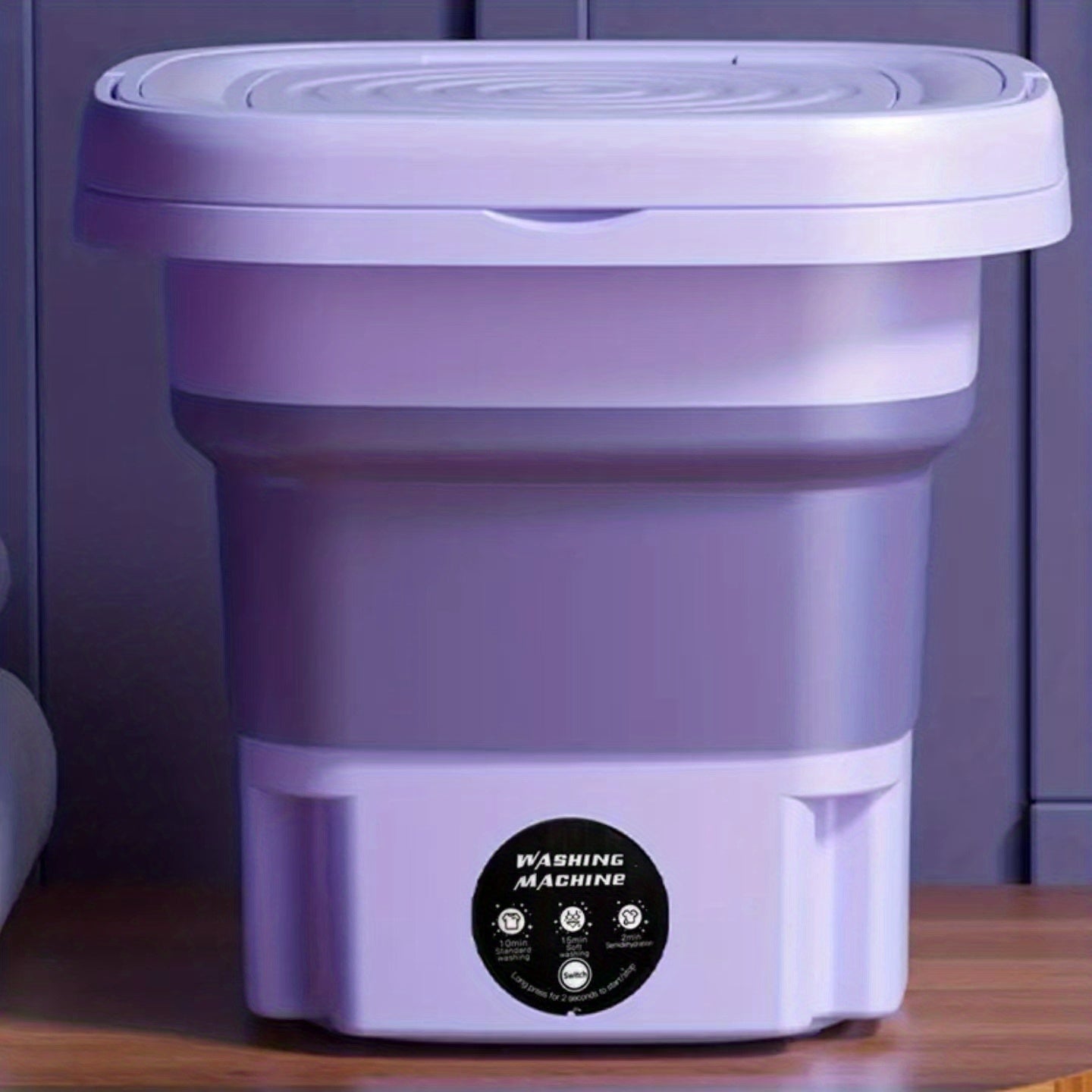 1pc 8L Folding Mini Washing Machine: Ideal for small loads and easy to transport for business travel.