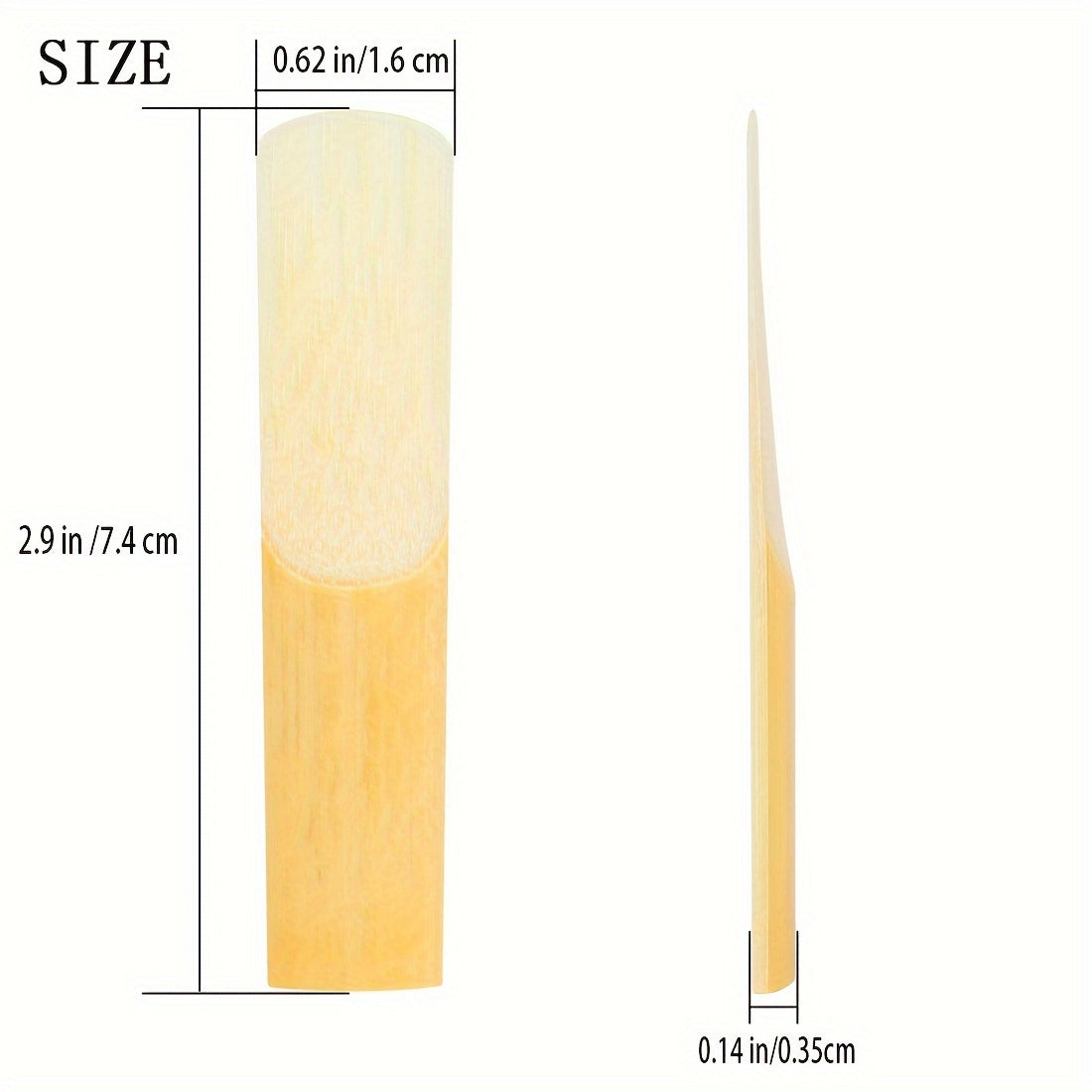 10 J.X Alto Saxophone Reeds, Strength 2.5, Bright Yellow Canary Reed, Eb Sax Accessories with Individual Packaging