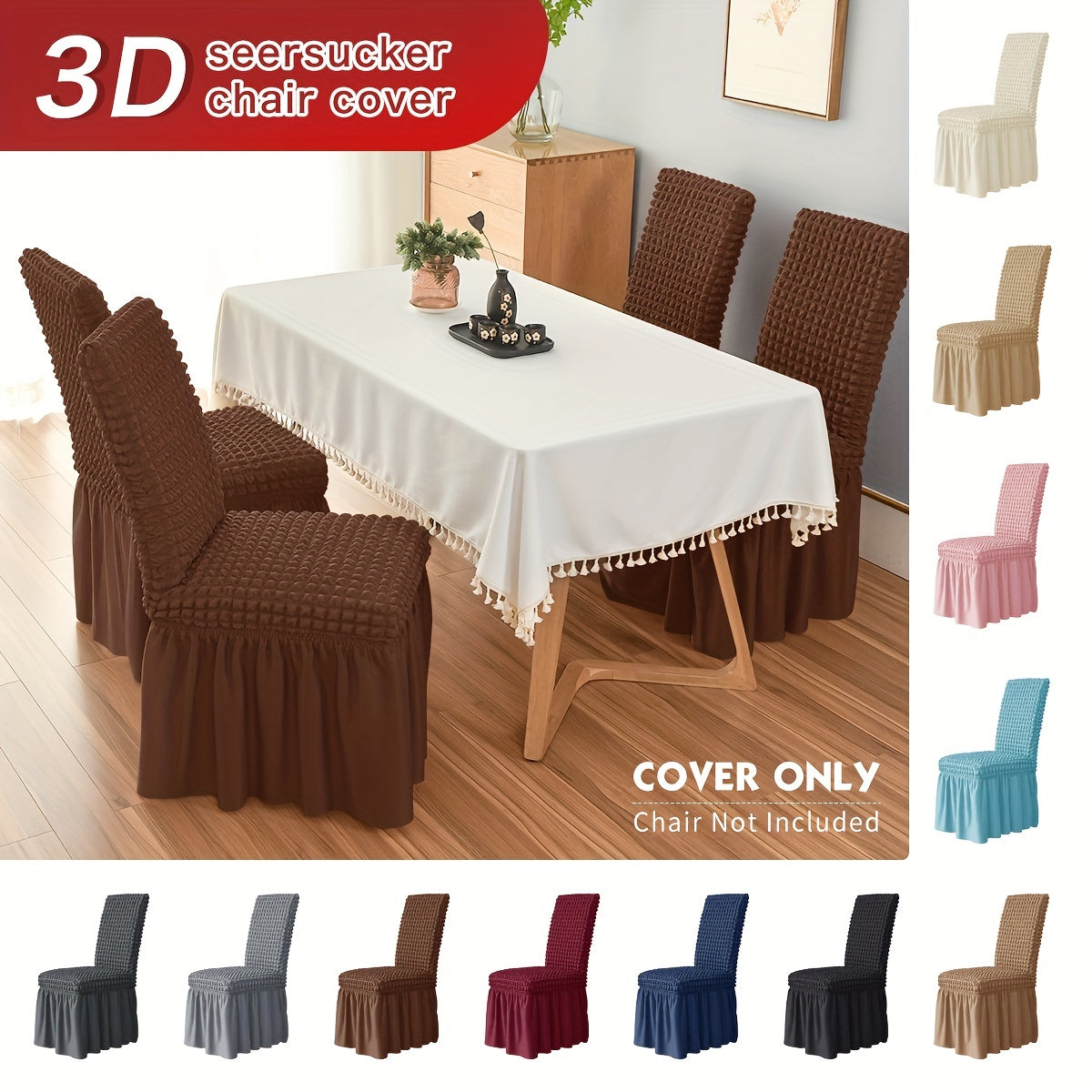 Elegant Bubble Grid Slipcover for Dining Chairs - Ideal for Weddings, Dining Rooms, Offices, Banquets, and Home Decor