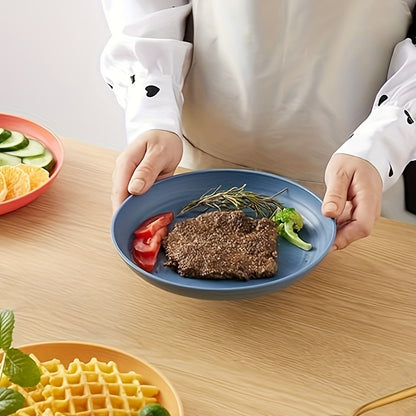 6 unbreakable deep dinner plates, 19.81 cm in size, dishwasher and microwave safe, BPA-free.