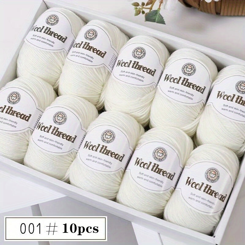 10pcs of Australian Wool Yarn [Approx. 500G/10 Balls Per Pack], Ideal for Crocheting Sweaters, Coats, Vests, Scarves, Hats, and DIY Knitwear, Soft, Warm, and Easy to Knit.