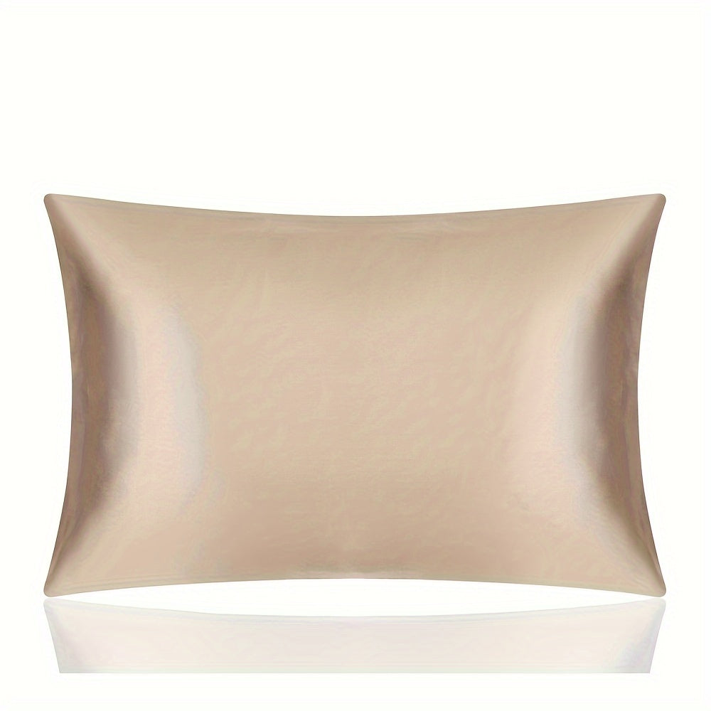 1 piece of 100% Pure Mulberry Silk Pillowcase, 19mm, designed for both hair and skin. Features natural smooth silk on both sides, with a hidden zipper closure. Pillow core not included.