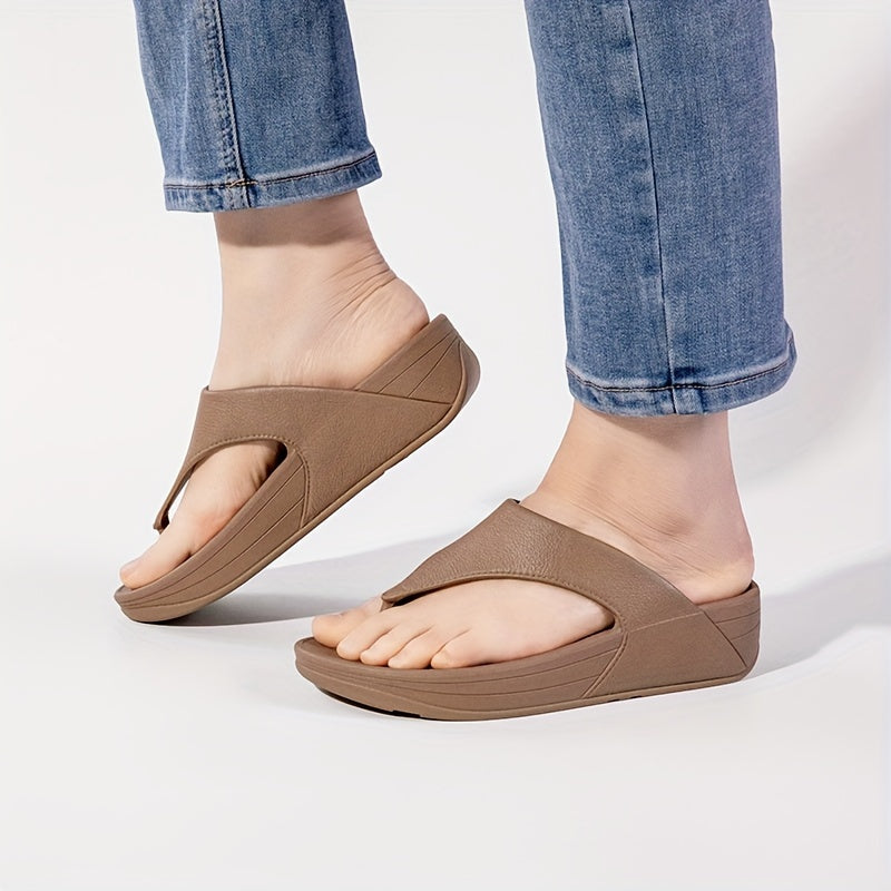 Women's Summer Platform Flip-flops with Anti-slip Soft Sole