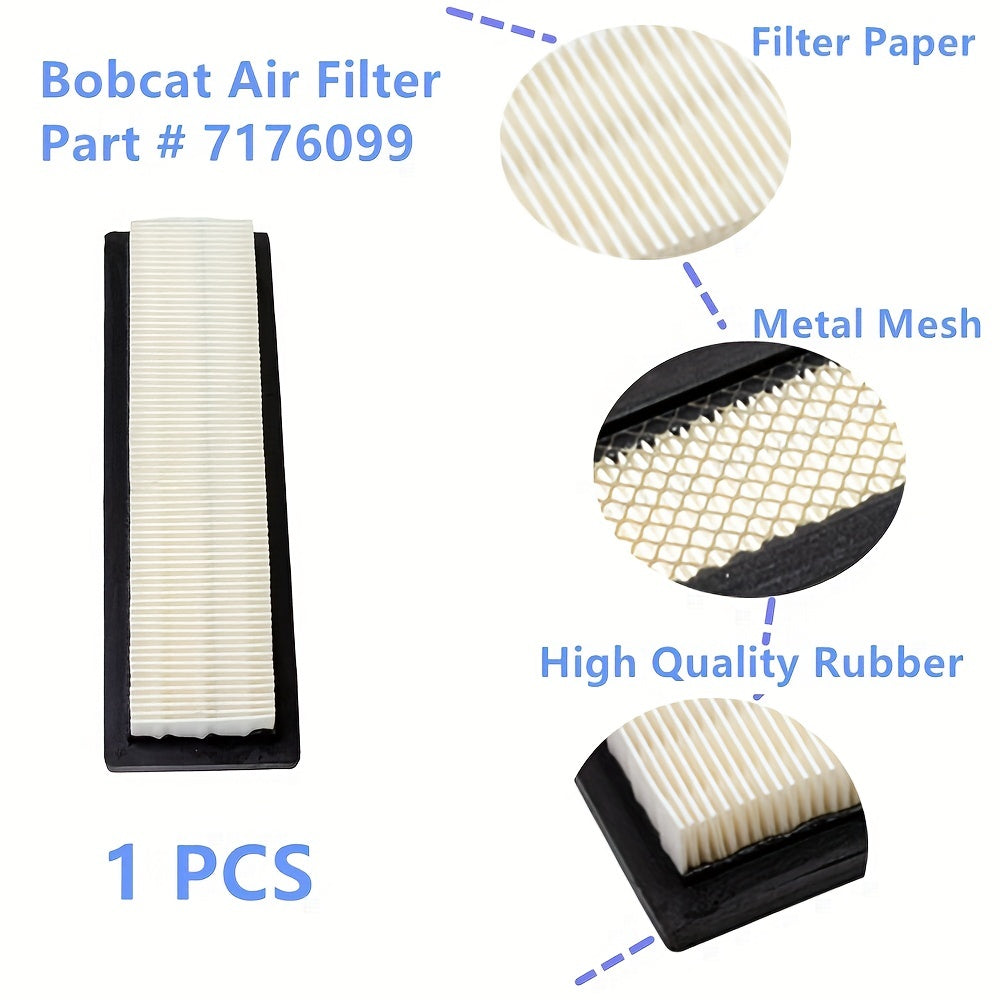 Enhance Your Bobcat Loader's Performance with the Premium Fresh Air Cab Filter 7176099 - Compatible with S550, S570, S590 & More - High-Quality Aftermarket Replacement for Improved Results.