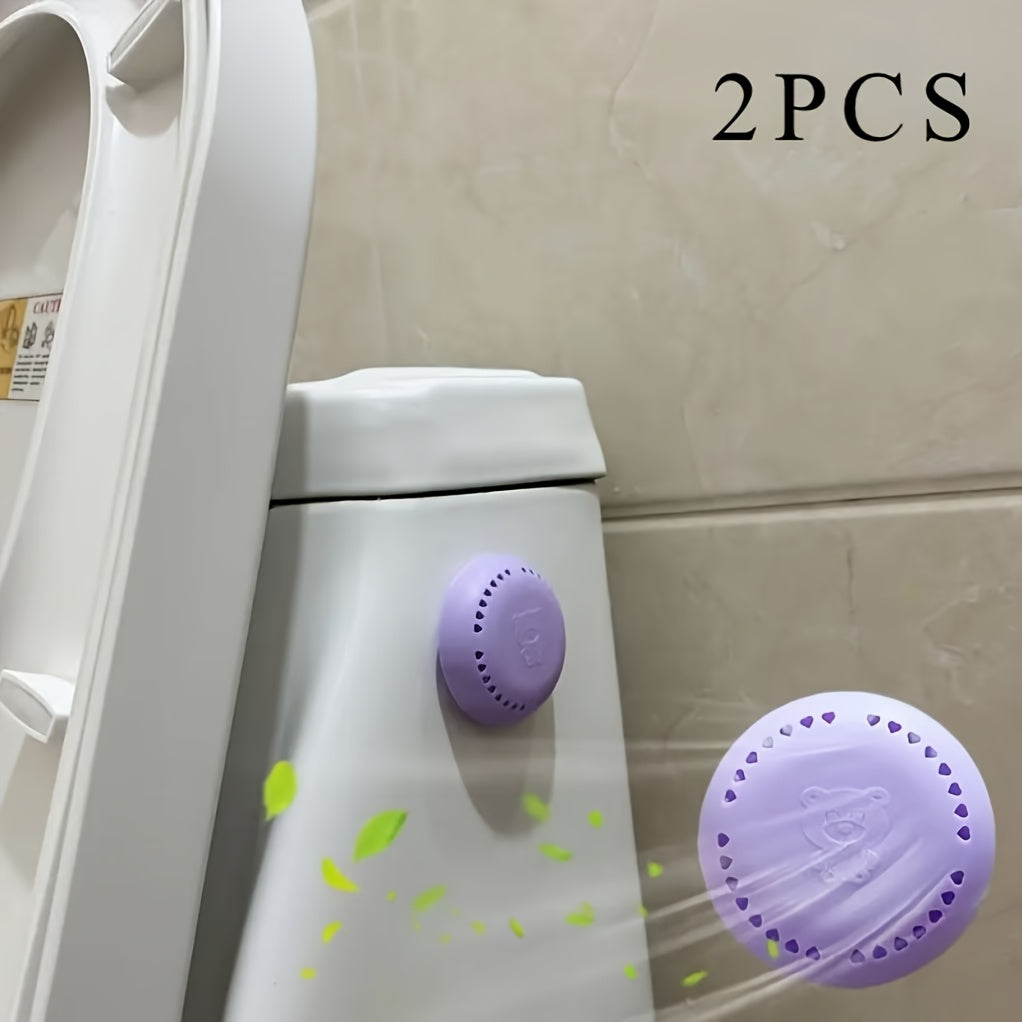 2 colorful long-lasting aromatherapy deodorant pads for bathroom, bedroom, closet, car, and home with pleasant fragrance.