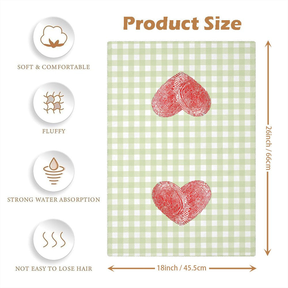 Get two Valentine's Day heart print tea towels with a modern fantasy theme in this 2-pack set. Each towel measures 45.72x66.04 cm and is made of super soft polyester. These towels are machine washable and feature long-lasting vibrant colors. They are