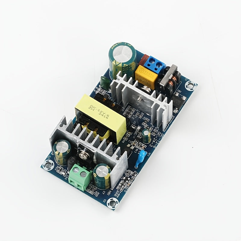 High-power switching power supply module with AC220V input and DC5V12V output options, with built-in boards available in various current capacities.