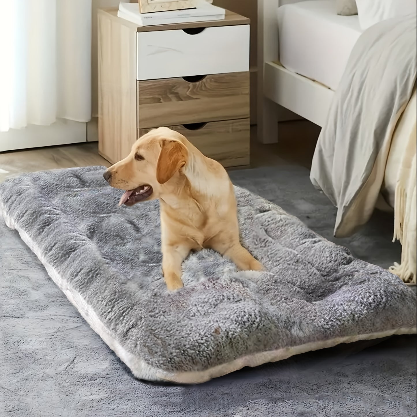 Thick, soft pet mat for cats and dogs in various sizes - Cute rectangular design.