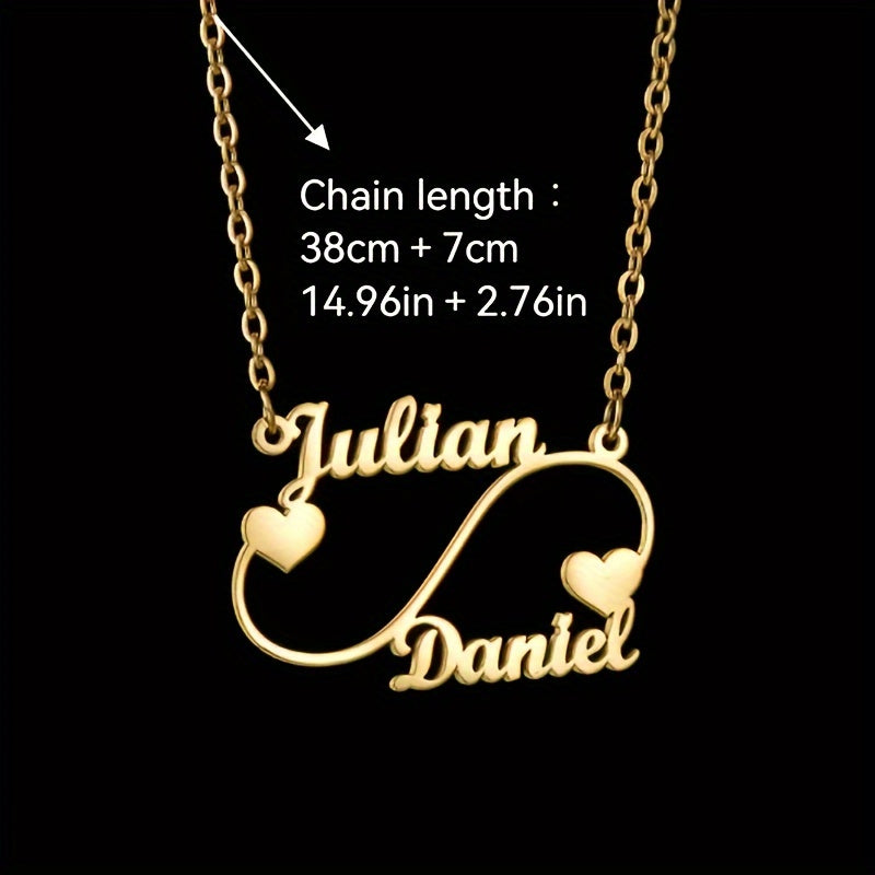 Get the perfect Customized Julian Daniel Heart Pendant Necklace for a touch of elegance in your daily and party outfits. This Boho style necklace is made of 18K golden plated stainless steel and can be personalized with your name. A stunning piece of