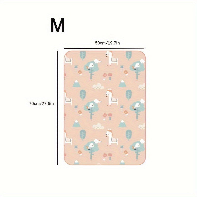 This adorable waterproof diaper changing mat features a charming pattern. It also doubles as an absorbent urine mat and changing pad. This soft, reusable washable mattress pad makes a great Halloween, Thanksgiving, or Christmas gift.