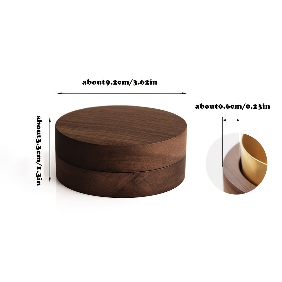 Solid wood ashtray with lid for home or office use, designed to prevent fly ash.