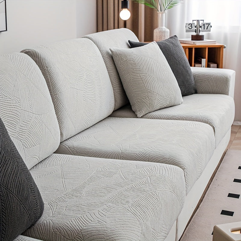 Universal sofa cushion cover set for single, double, triple, and quadruple seat sofas. Classic style, machine washable, fabric protection, soft material, no embellishments or print, 250-300g fabric weight.