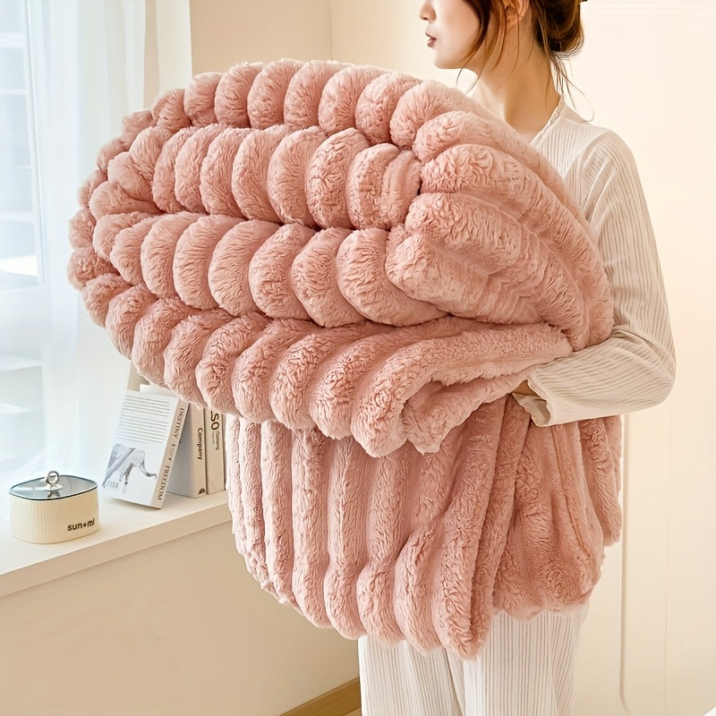 Soft and cozy, this Milk Velvet blanket is perfect for keeping you warm and comfortable. Versatile and multi-functional, it can be used as a knee blanket, shoulder blanket, bed blanket, sofa blanket, or even a camping blanket. With a modern style and