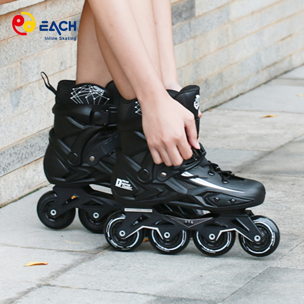 Elevate Your Skating with Professional Unisex Inline Skates featuring Buckle and 4 Wheels!