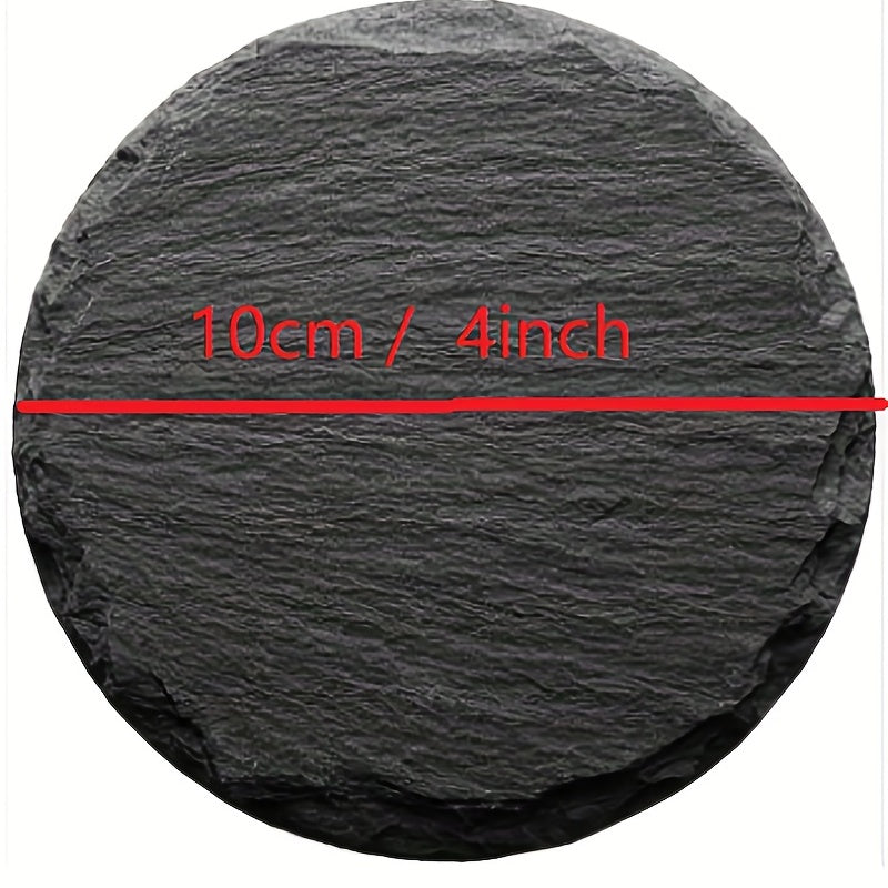 Slate Coaster Set with 36 Pieces - includes 18 Square and 18 Round Slate Coasters, Insulation Mats for Heat Protection and Non-Slip Anti-Scalding Table Mats. Great for Kitchen Supplies and Room Decor.