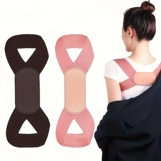 Adult invisible posture improvement support strap with adjustable back posture trainer and shoulder back brace for posture support.