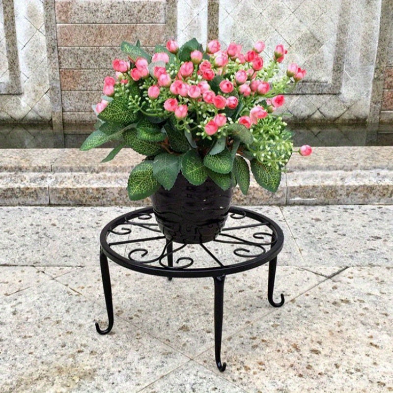 2 heavy duty rustproof iron plant stands for indoor/outdoor use.