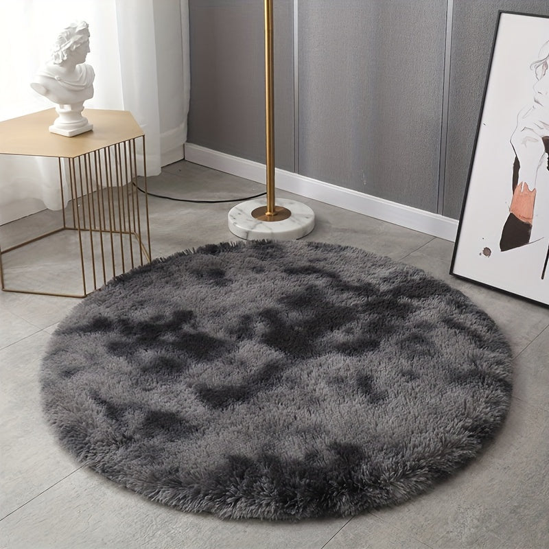 Plush Round Carpet - Luxuriously Soft, Stain-Resistant, and Slip-Resistant for Bedroom, Living Room, and Home Decoration