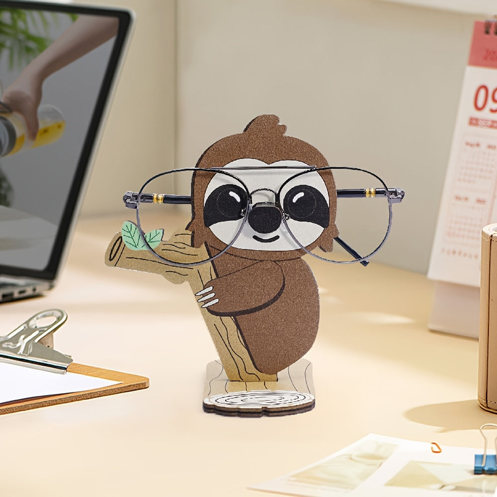 This adorable wooden sloth eyeglass stand is the perfect addition to your home or office decor. Keep your glasses safe and in style with this charming cartoon animal fashion holder. It also makes a wonderful Christmas or New Year gift for your loved ones.