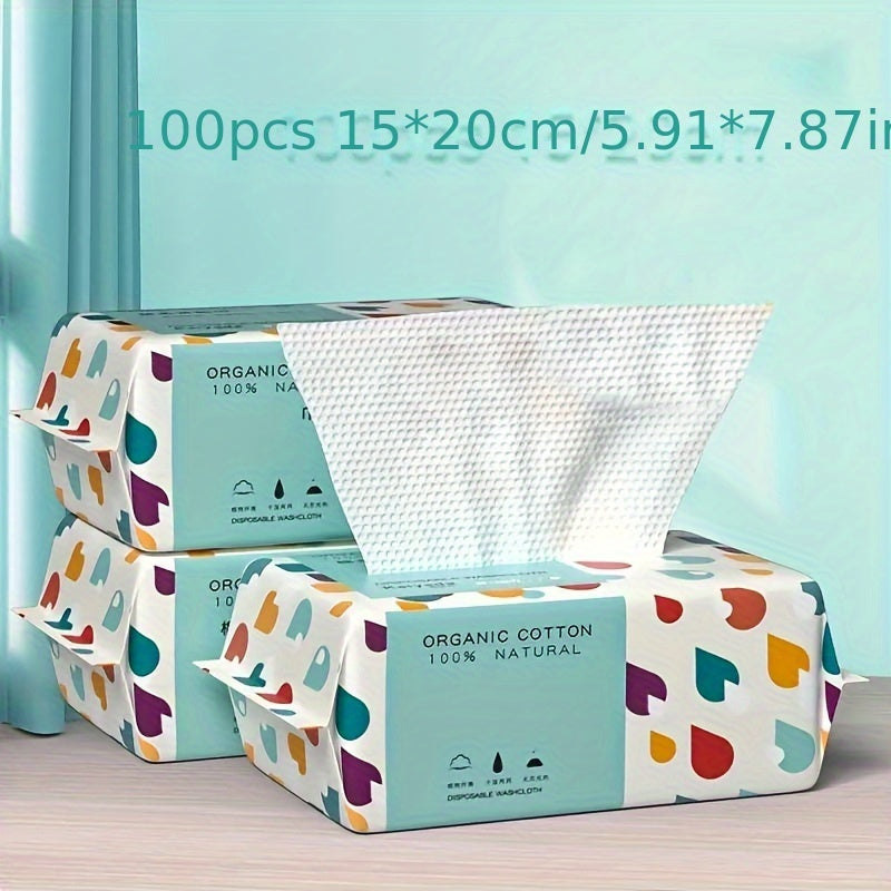 100 ultra-thick, soft facial tissues with pull-out design for beauty salons and home use.