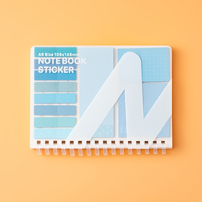 A6 Soft Loop Buckle Notebook with Sticky Notes, Suitable for Office and Study, Cute Design