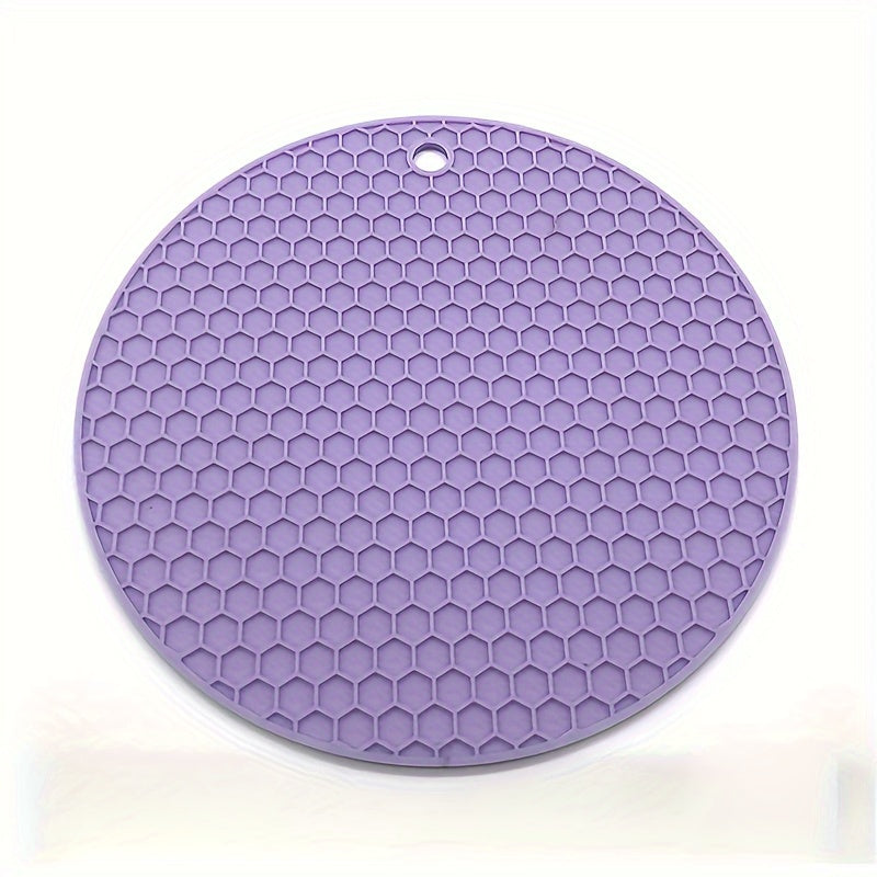 Round placemats with heat insulation, non-slip cup coasters, and pot pads for kitchen use.