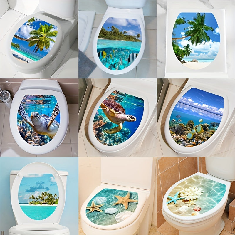 Funny toilet lid decal for bathroom decor, removable self-adhesive sticker for restroom renovation and home accessories. Perfect for aesthetic room decor.