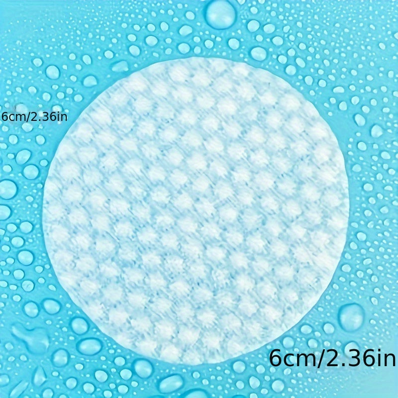 Large wrapped makeup remover pads, 80g, 6cm diameter, 500pcs, pearl pattern.