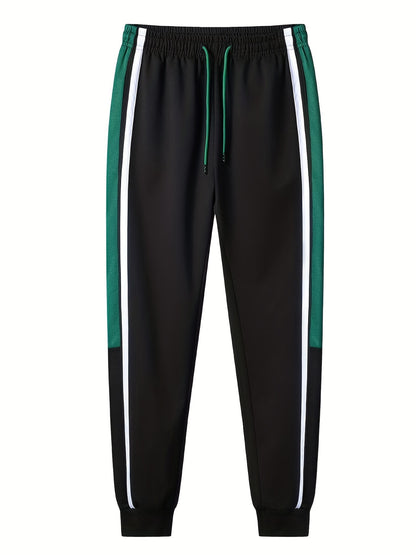 Men's 3-piece tracksuit set for gym workout and running, featuring a full-zip jacket, sweatshirt, and jogging pants.