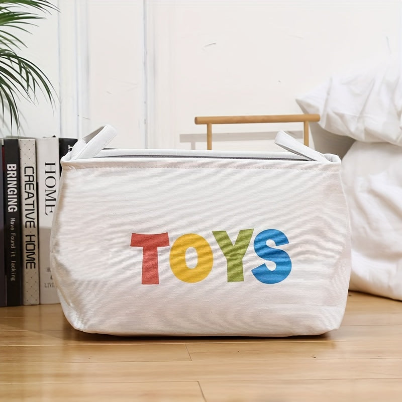 Pet Toy Storage Bag, Folding Fabric Basket for Room or Bedroom, can also be used to store dirty clothes or organize clothes.