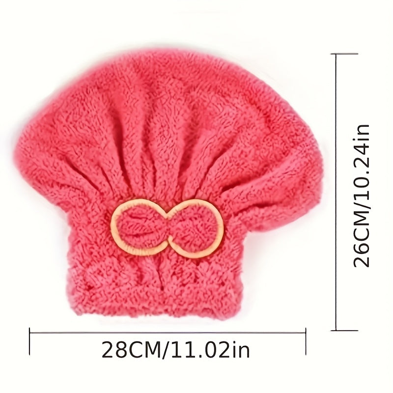 Ultra-fine fiber Women's dry hair cap. Soft, comfortable, highly absorbent.