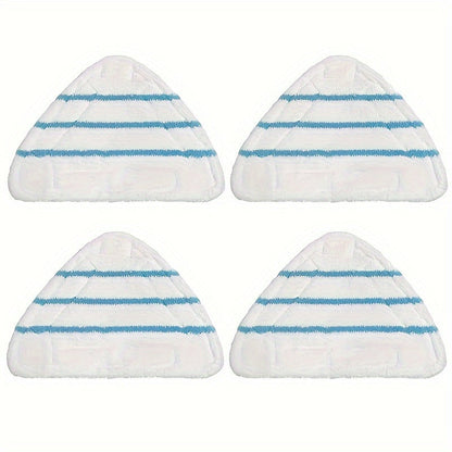 Set of 4 Steam Mop Pads, Replacement Microfiber Floor Washable Pads Cleaner Cover Cloth - Compatible with H2O H20 X - Pack of 4