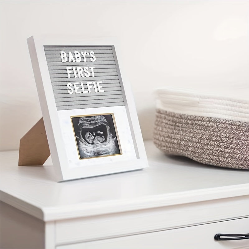 Personalize your decor with the UNICHERRY Letter Board Photo Frame. This customizable wood frame is perfect for displaying a single picture and adding your own message. Ideal for preserving ultrasound keepsakes, this frame makes a thoughtful pregnancy