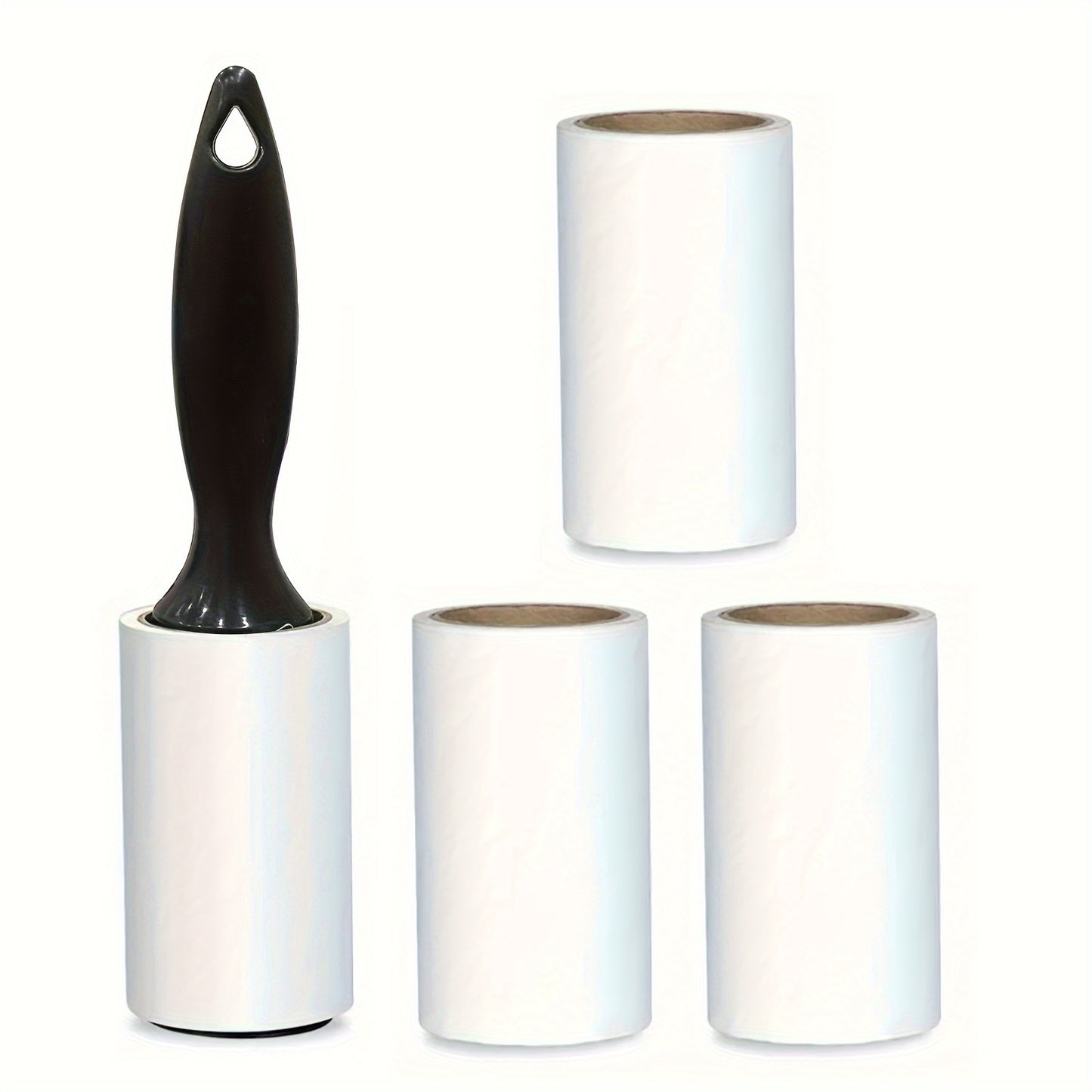 Super Sticky Roller Set removes pet hair from clothes, furniture, and carpets with ease. Contains 60 sheets per roll.