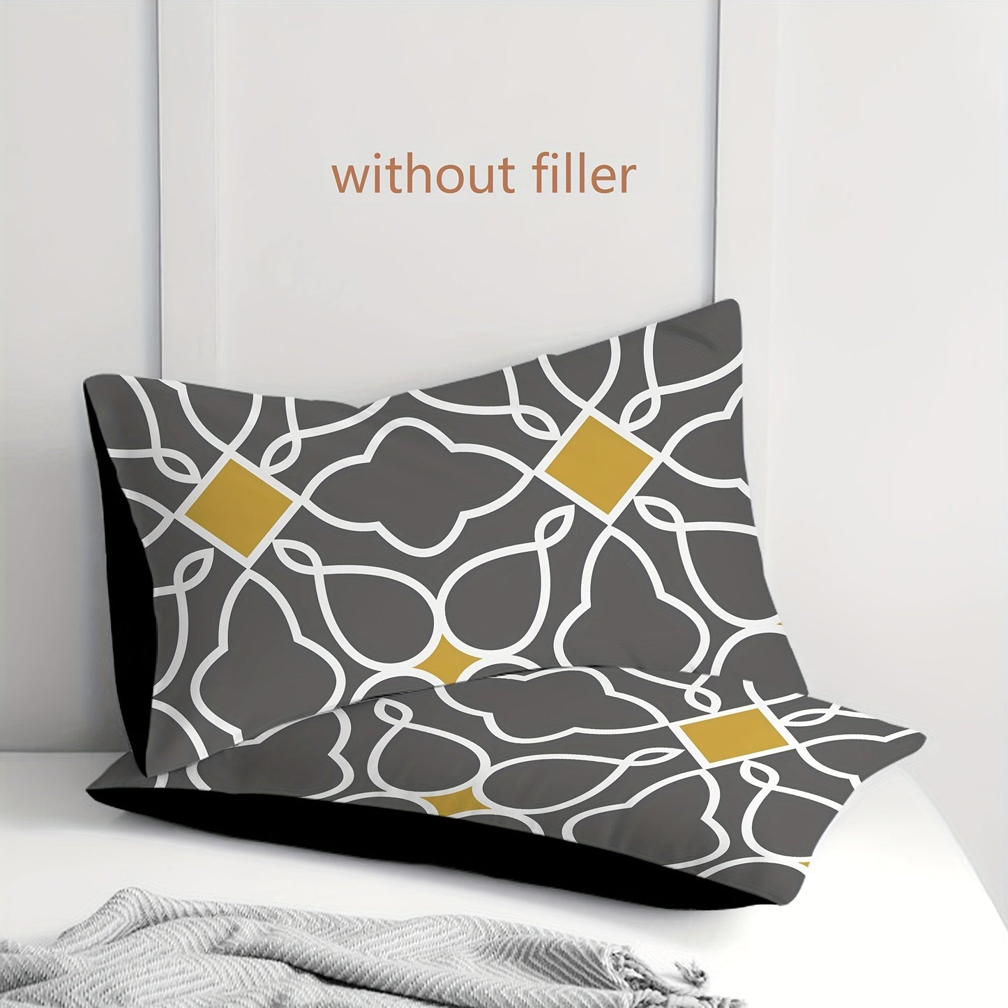 Set of 2 Pillowcases with Irregular Patterns (Pillow Core Not Included), Made of Soft and Breathable Fabric, Perfect for Decorating Bedroom Sofas and Homes