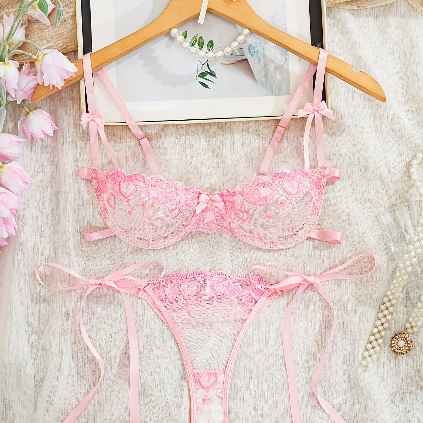 Embroidered Bowknot Lingerie, European & American Style, Sexy and Fun