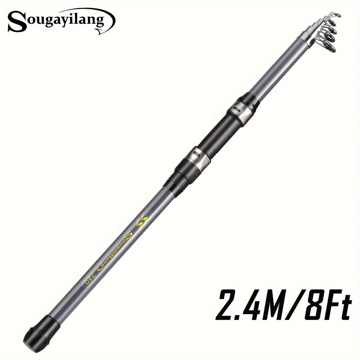 Sougayilang Telescopic Fiberglass Fishing Rod: Durable and Portable.