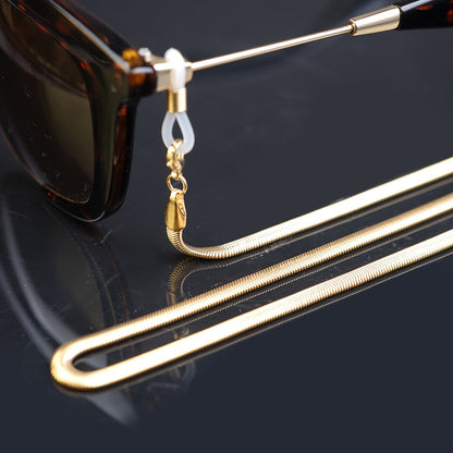 Stylish Women's Glasses Holder - Trendy Metal Snake Chain Glasses Lanyard for Chic Fashionistas, Ideal Birthday Present