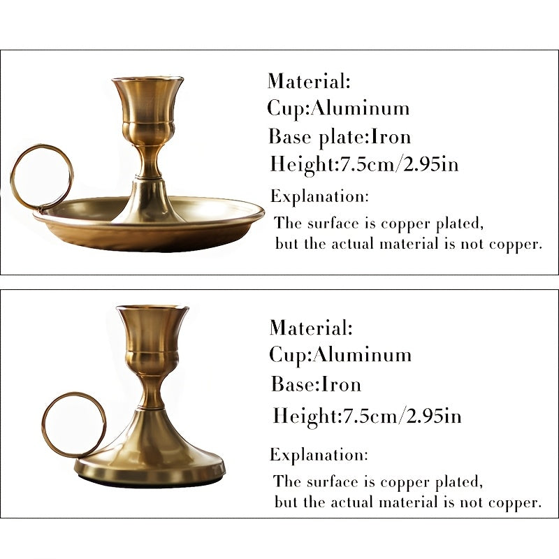 Stylish copper candlestick with Nordic charm - ideal for weddings, dining tables, birthdays, romantic settings.