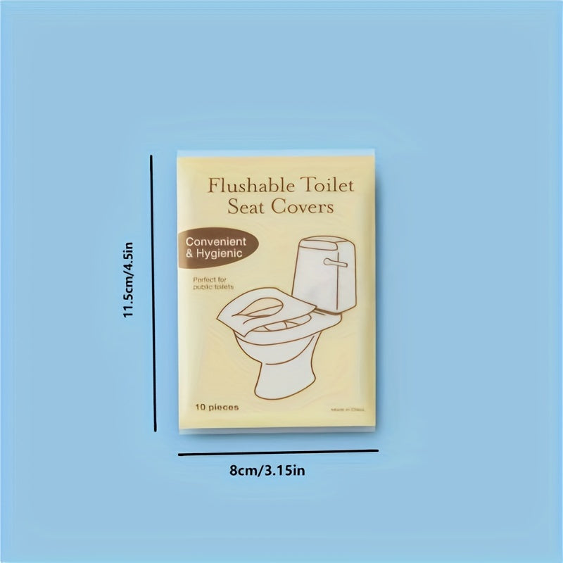 60 xl flushable paper toilet seat covers - 100% biodegradable, perfect for public restrooms, airplanes, and camping.